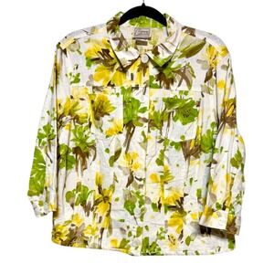 Company Collection Vintage Cottagecore Linen Jacket Women Size 14 Art Teacher